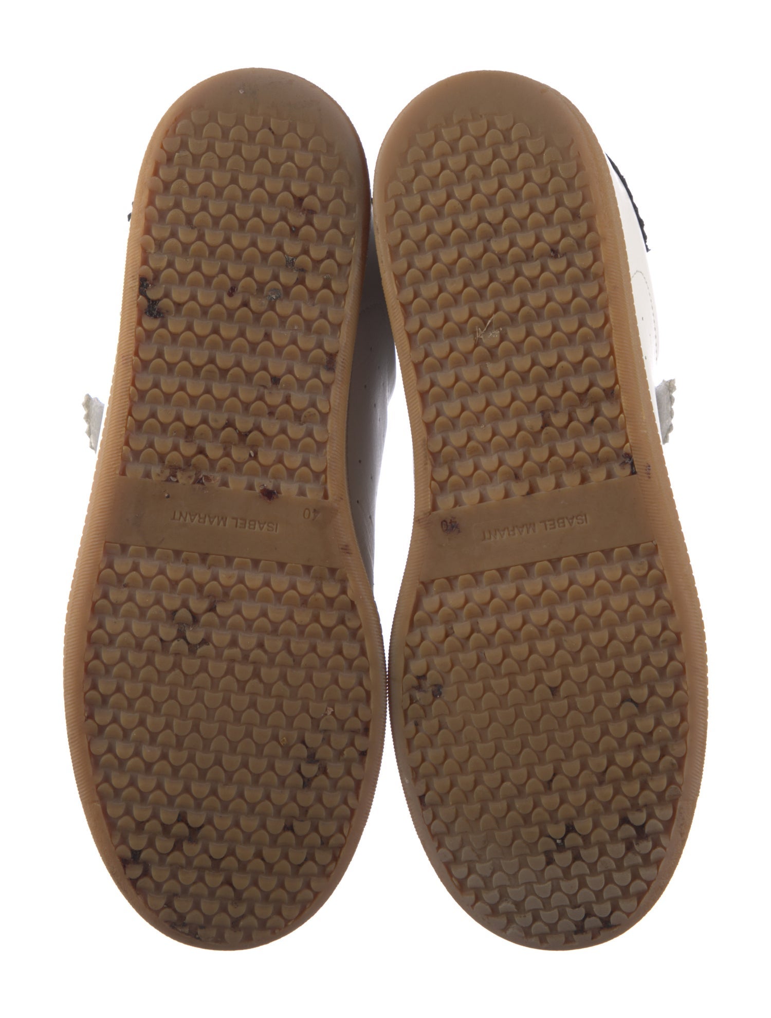 Isabel Marant Leather Colorblock Pattern Sneakers